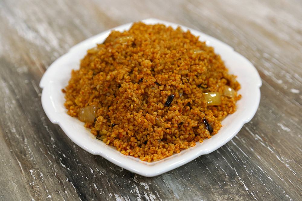 Patlıcanlı Bulgur Pilavı