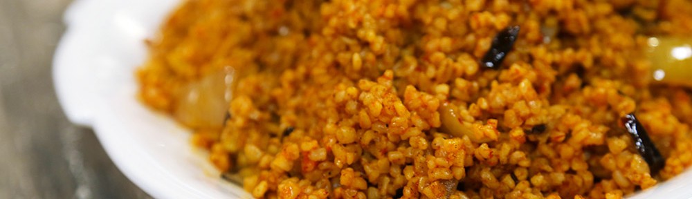 Patlıcanlı Bulgur Pilavı