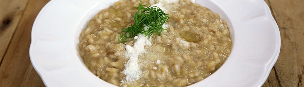 Limonlu ve Köz Patlıcanlı Risotto