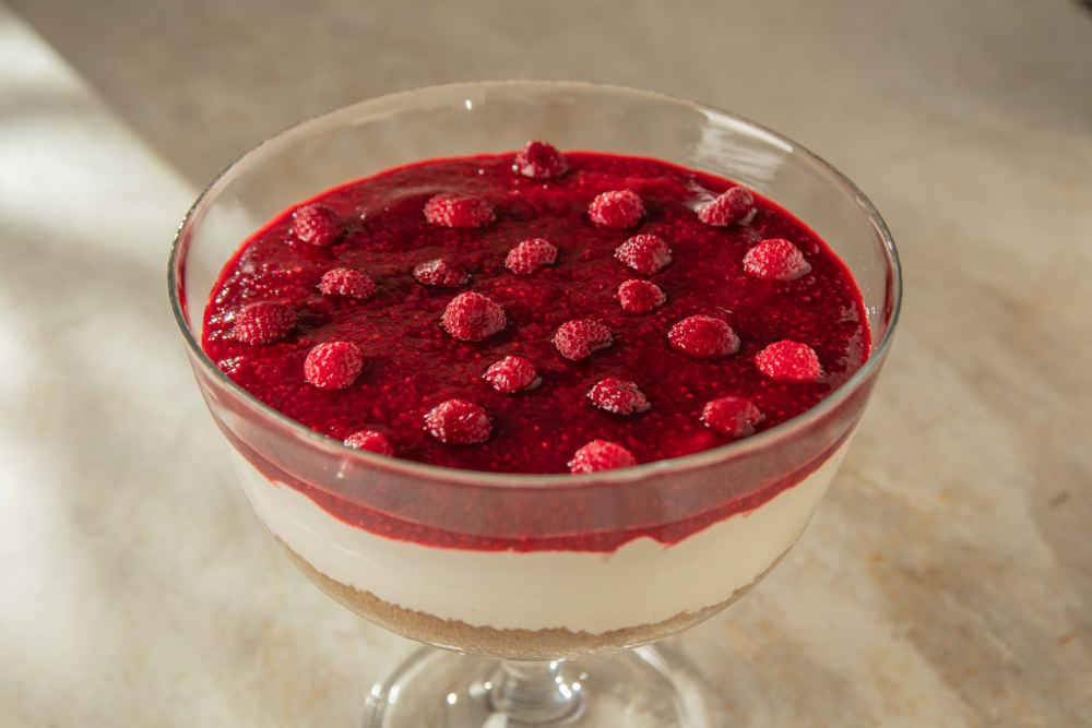 Frambuazlı Pişmeyen Cheesecake